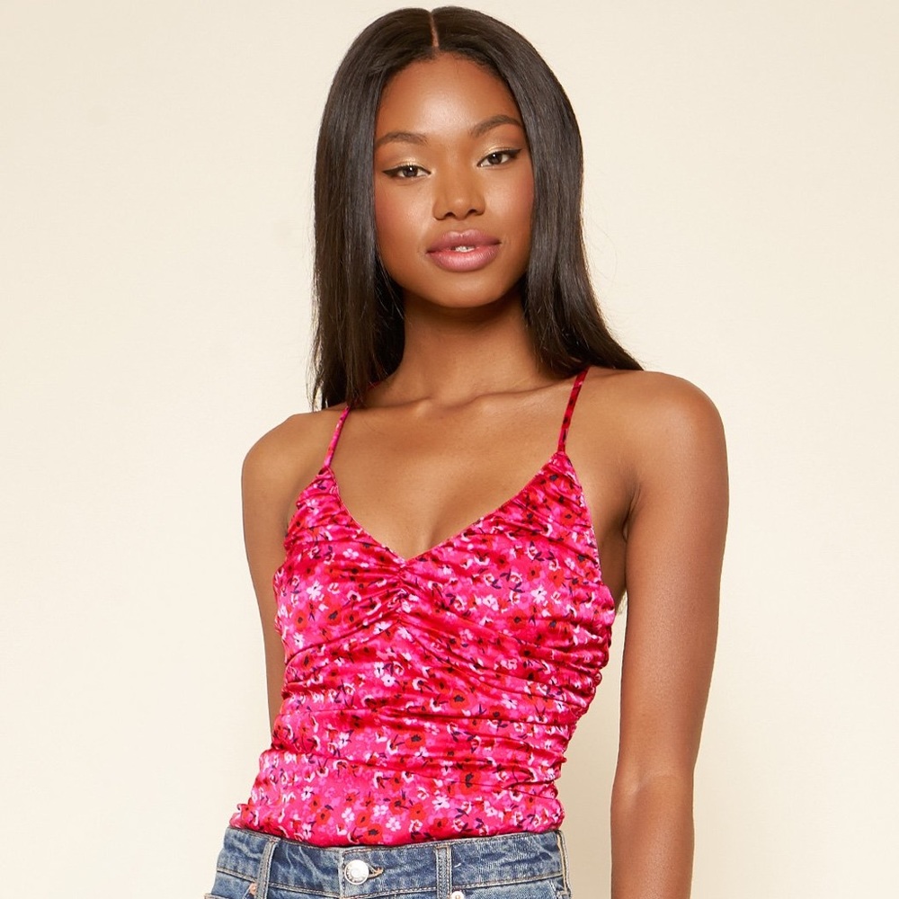 Zoya Floral Ruched Cami